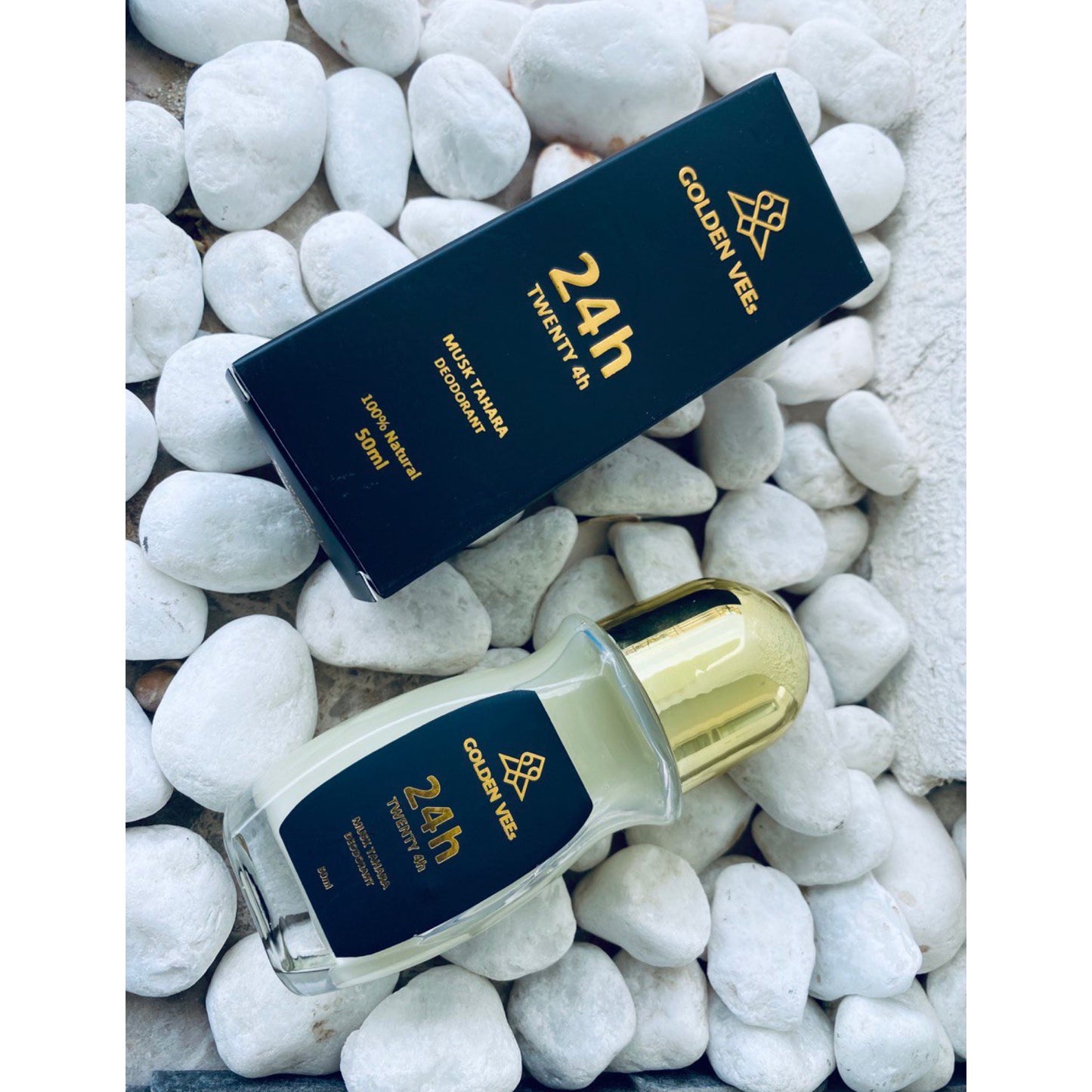 24Him : Anti-perspirant Natural care Deodorant 24H with Musk Tahara + Natural Coconut Oil Cream (50 ml) by Golden VEEs